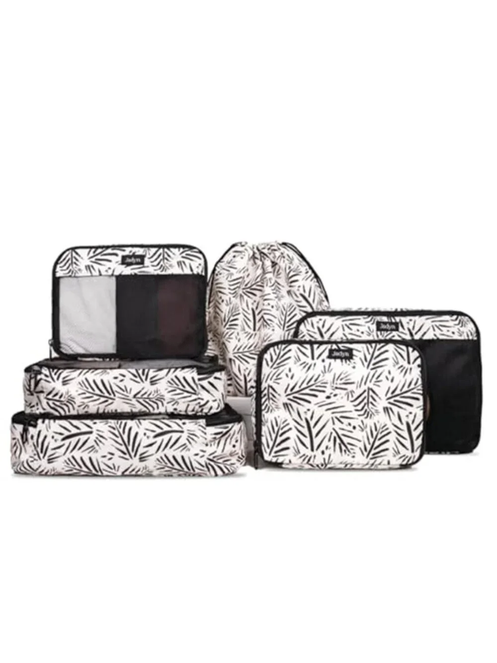 Travel Packing Cubes 6 Piece Luggage Organizer Set Mesh Suitcase Bags Waterproof